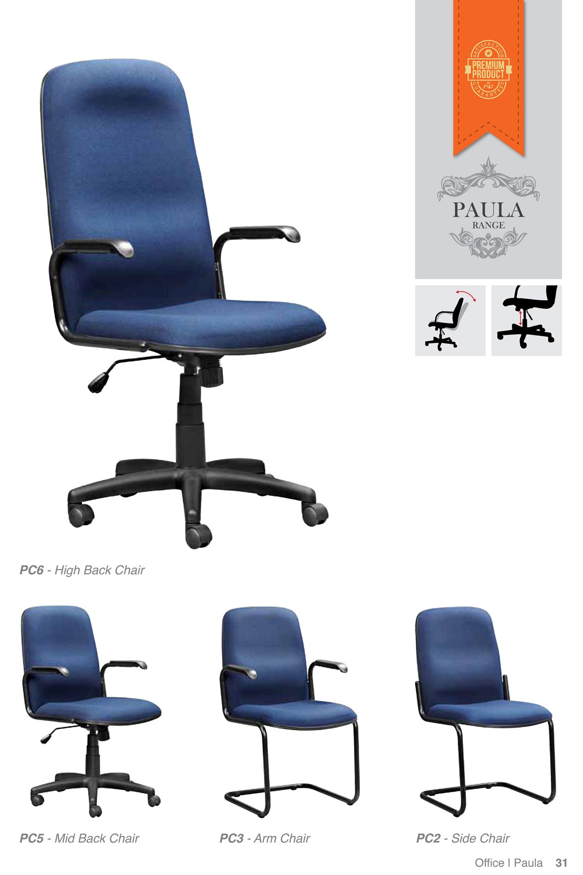 paula high back chair