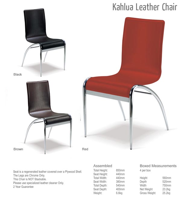 kahlua leather chair